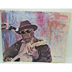 North West Publisher 1996 by Harmon Montgomery - John Lee Hooker Poster 20 x 16"